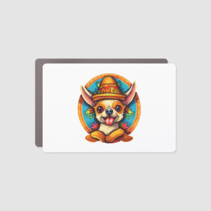 Chihuahua  Mexico  Cinco de Mayo  Funny Dog     Car Magnet