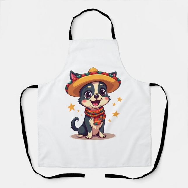 Chihuahua  Mexico  Cinco de Mayo  Funny Dog  Copy Apron (Front)