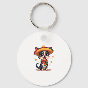 Chihuahua Mexico Cinco de Mayo Funny Dog Copy Keychain