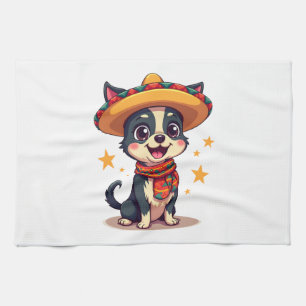 Chihuahua Mexico Cinco de Mayo Funny Dog Copy Kitchen Towel