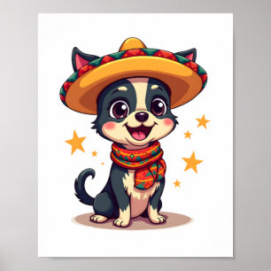 Chihuahua  Mexico  Cinco de Mayo  Funny Dog  Copy Poster