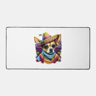 Chihuahua Mexico Cinco de Mayo Funny Dog Desk Mat