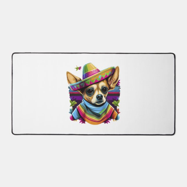 Chihuahua  Mexico  Cinco de Mayo  Funny Dog        Desk Mat (Front)