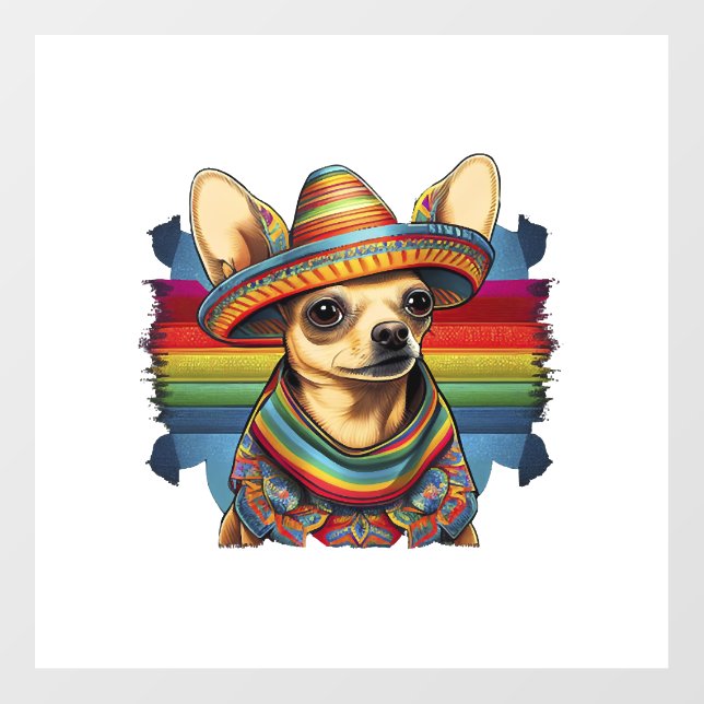 Chihuahua  Mexico  Cinco de Mayo  Funny Dog       Floor Decals (Front)