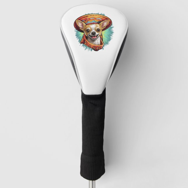 Chihuahua  Mexico  Cinco de Mayo  Funny Dog        Golf Head Cover (Front)