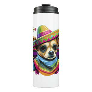 Chihuahua Mexico Cinco de Mayo Funny Dog Thermal Tumbler