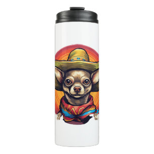 Chihuahua Mexico Cinco de Mayo Funny Dog Thermal Tumbler
