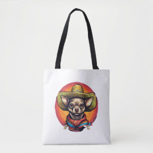 Chihuahua Mexico Cinco de Mayo Funny Dog Tote Bag