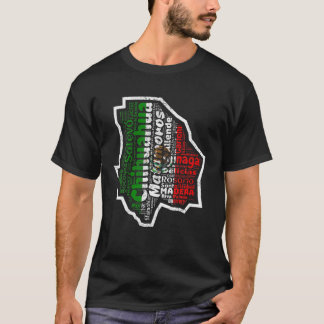Chihuahua Mexico Mapa Bandera Mexicana State T-Shirt