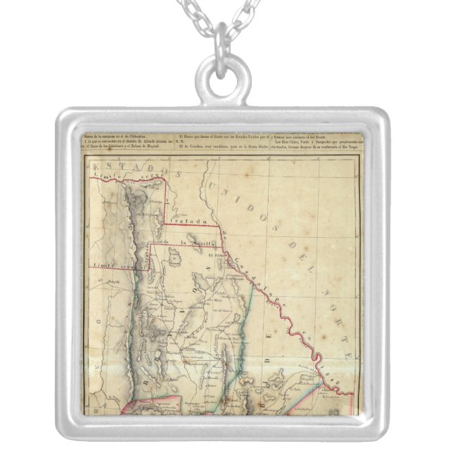 Chihuahua, Mexico Silver Plated Necklace (Front)