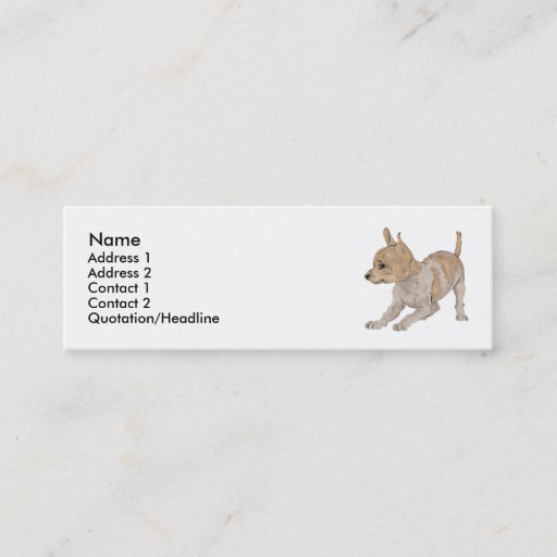 Customizable Chihuahua Business Card