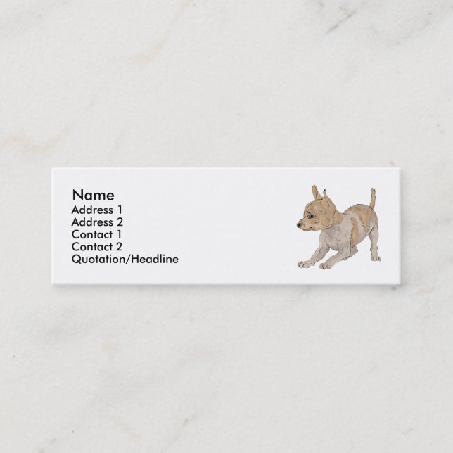 Chihuahua Mini Business Card (Front)
