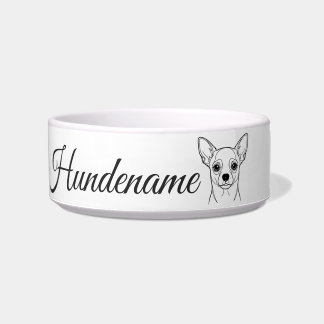 Chihuahua Minimalist Line Art personalized bowl