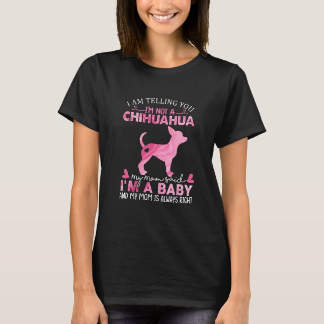 Chihuahua Mom Baby  Cute Dog Owner Pet  Christmas T-Shirt (Front)
