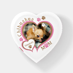 Chihuahua Mom Custom Photo and Name Paperweight
