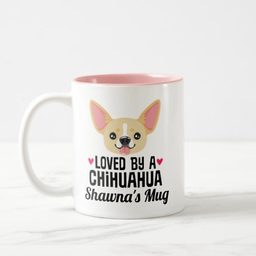 Chihuahua Mom Dog Lover Girly Two_Tone Coffee Mug