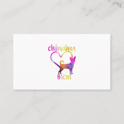 chihuahua mom doggy pup pet lover heart business card