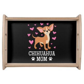 Chihuahua Mom for Women, Girls, Fitted Scoop Serving Tray