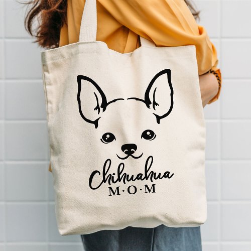 Chihuahua Mom Grocery Tote Bag