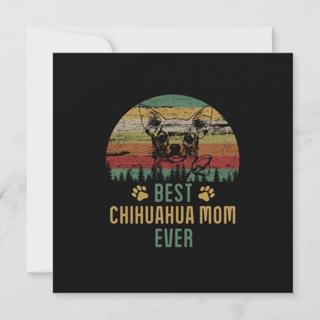 Chihuahua mom note card (Front)