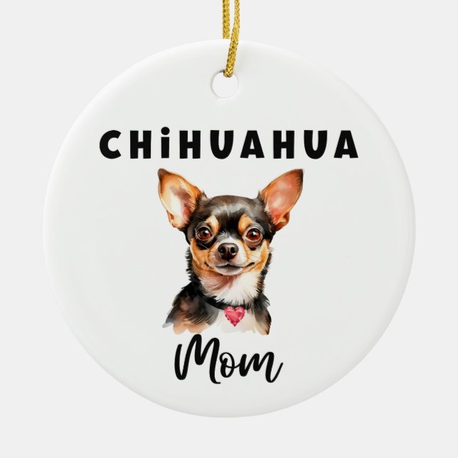 Chihuahua Mom Ornament (Front)