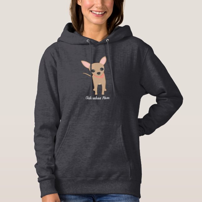 Chihuahua Mom Personalized Dog Mom Hoodie (Front)