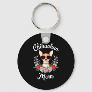 Chihuahua Mom Shirt Women Chihuahua Owner Mothers Keychain