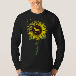 Chihuahua Mom Sunflower Chiwawa   Dog Mom Mama T-Shirt