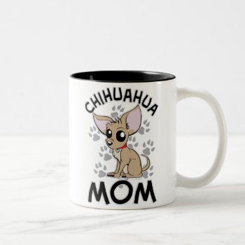 Chihuahua Mom Two-tone Coffee Mug by fightcancertees at Zazzle