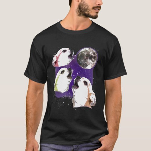 Chihuahua Moon Funny Three Chihuahua Dog Lovers T_Shirt