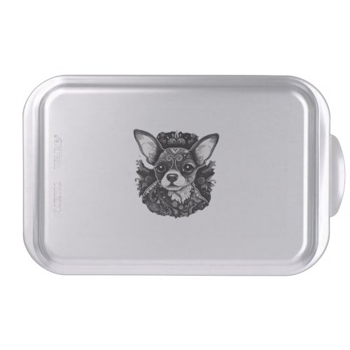 Chihuahua  Mosaic  Geometrical  Art  Dog           Cake Pan