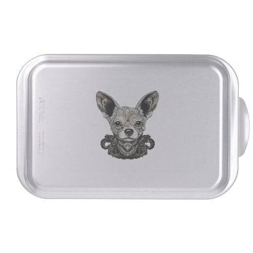 Chihuahua  Mosaic  Geometrical  Art  Dog           Cake Pan