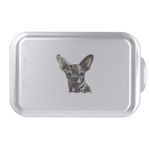 Chihuahua  Mosaic  Geometrical  Art  Dog           Cake Pan