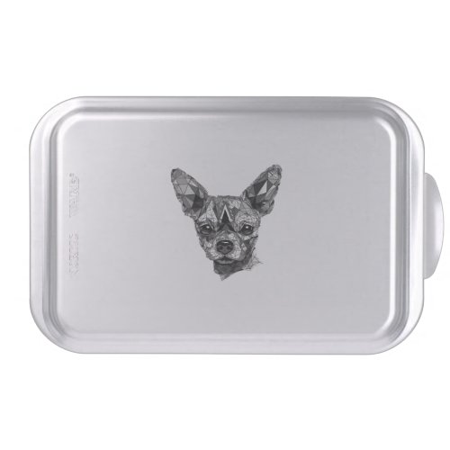 Chihuahua  Mosaic  Geometrical  Art  Dog           Cake Pan