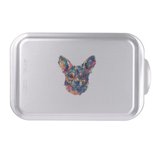 Chihuahua  Mosaic  Geometrical  Art  Dog  Cake Pan