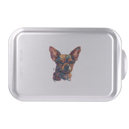 Chihuahua  Mosaic  Geometrical  Art  Dog         Cake Pan