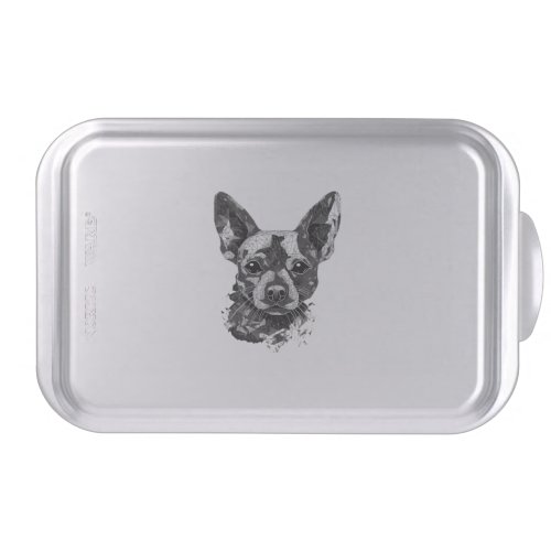 Chihuahua  Mosaic  Geometrical  Art  Dog      Cake Pan