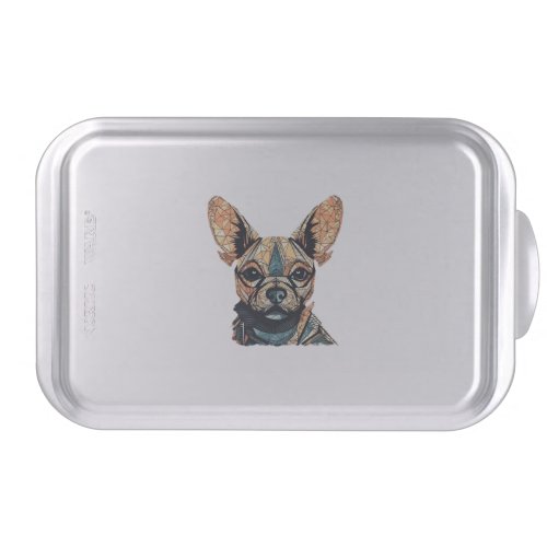 Chihuahua  Mosaic  Geometrical  Art  Dog   Cake Pan