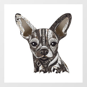 Chihuahua Mosaic Geometrical Art Dog Wall Decal
