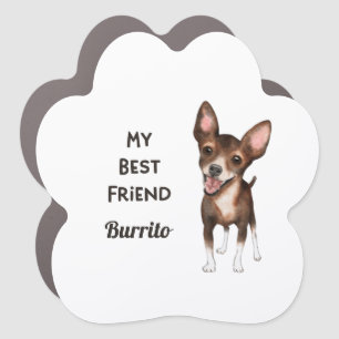 Chihuahua My Best Friend Custom Name Car Magnet