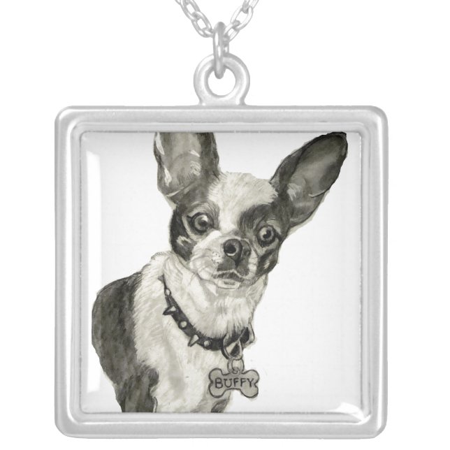 Chihuahua necklace from Original Drawing (Front)