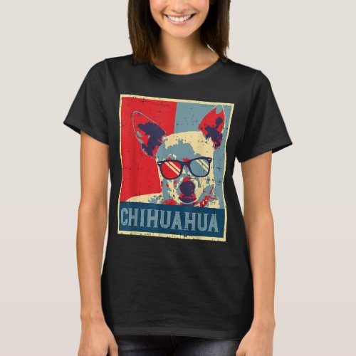 Chihuahua Obama Poster Vintage Chiwawa Dog Lover O T_Shirt