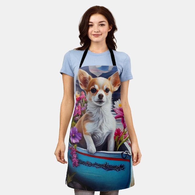 Chihuahua on a Paddle: A Scenic Adventure Apron (Worn)