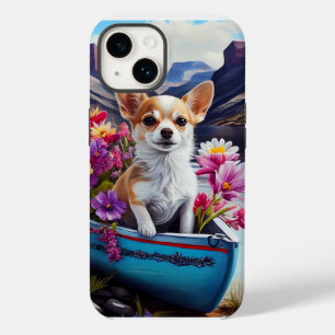 Chihuahua on a Paddle: A Scenic Adventure Case-Mate iPhone 14 Case