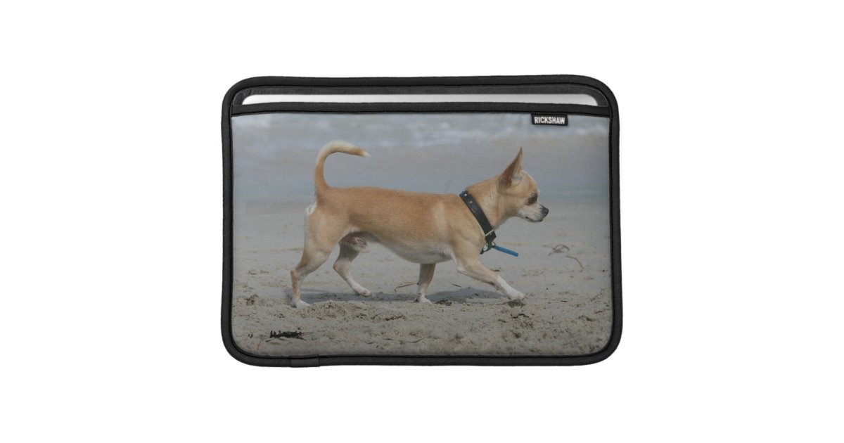 Chihuahua on Beach MacBook Air Sleeve | Zazzle