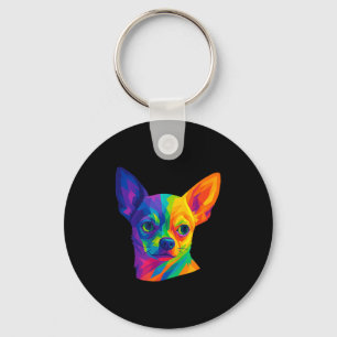 Chihuahua P Art Rtrait For Dog Owners Keychain
