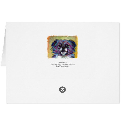 Chihuahua painting art adorable dog - The Optimist (Back Horizontal)