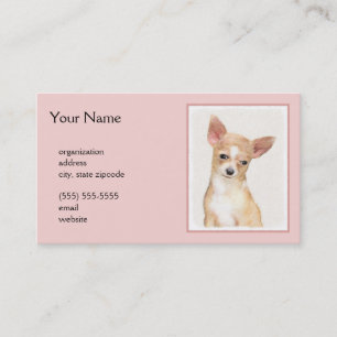 Chihuahua Painting - Cute Original Dog Art Business Card