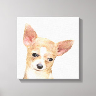 Chihuahua Painting - Cute Original Dog Art Canvas Print