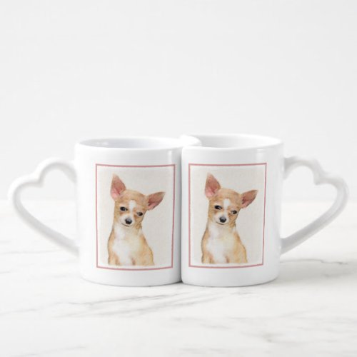 Chihuahua Painting _ Cute Original Dog Art Coffee Mug Set